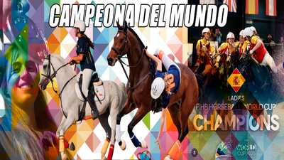 Leyre Vicioso, una madrileña campeona del mundo de horseball