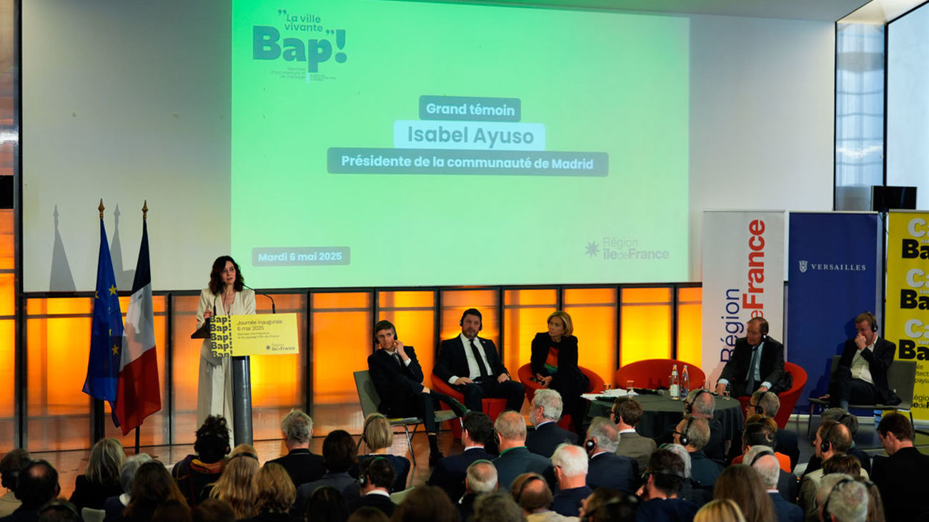 Ayuso presenta en Francia sus políticas medioambientales