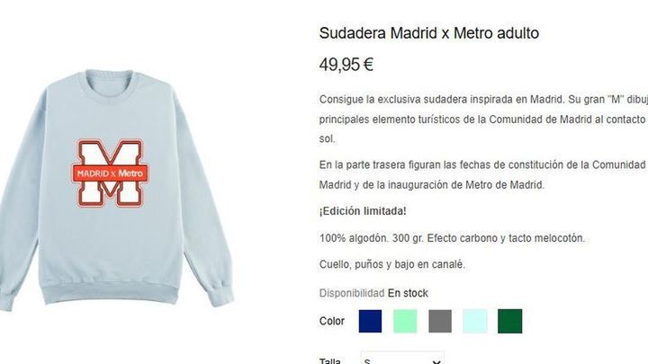 sudadera Metro x Madrid / ARCHIVO