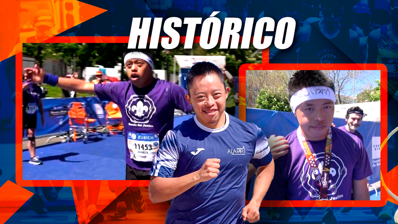 Álvaro Núñez, primer español con síndrome de Down en completar un maratón