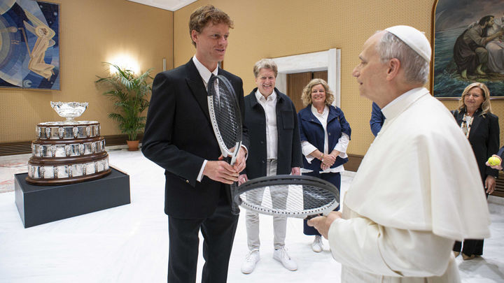 Sinner y León XIV / EFE