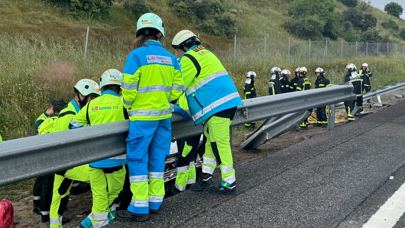 Muere una mujer de 50 años en un accidente en la A-1, a la altura de El Molar