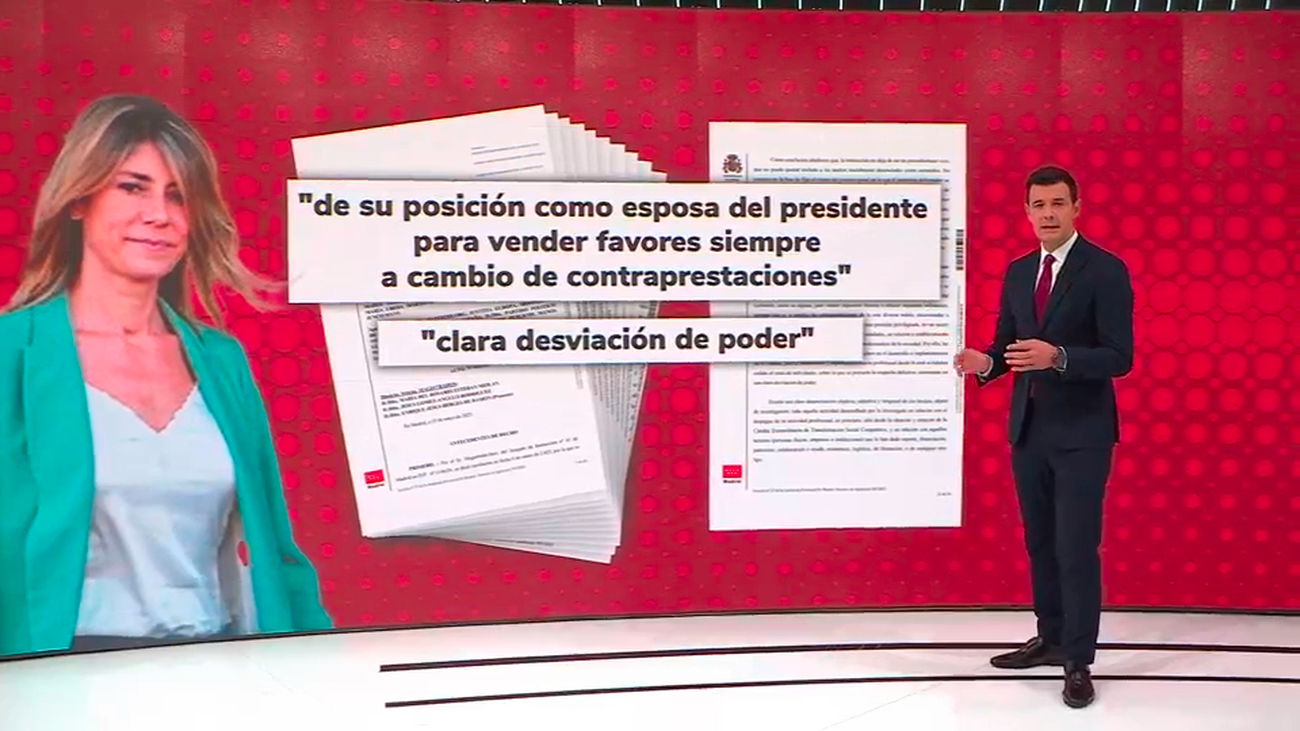El auto de la Audiencia de Madrid:  Begoña Gómez "ofrecía su influencia como esposa a cambio de recibir contraprestaciones"