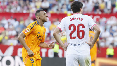 0-2. Mbappé y Bellingham doblegan a un Sevilla que acabó con nueve jugadores