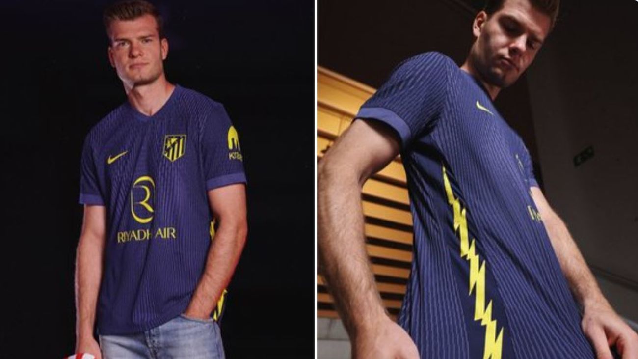 La segunda equipación del Atlético será azul marino e inspirada en la banda AC/DC