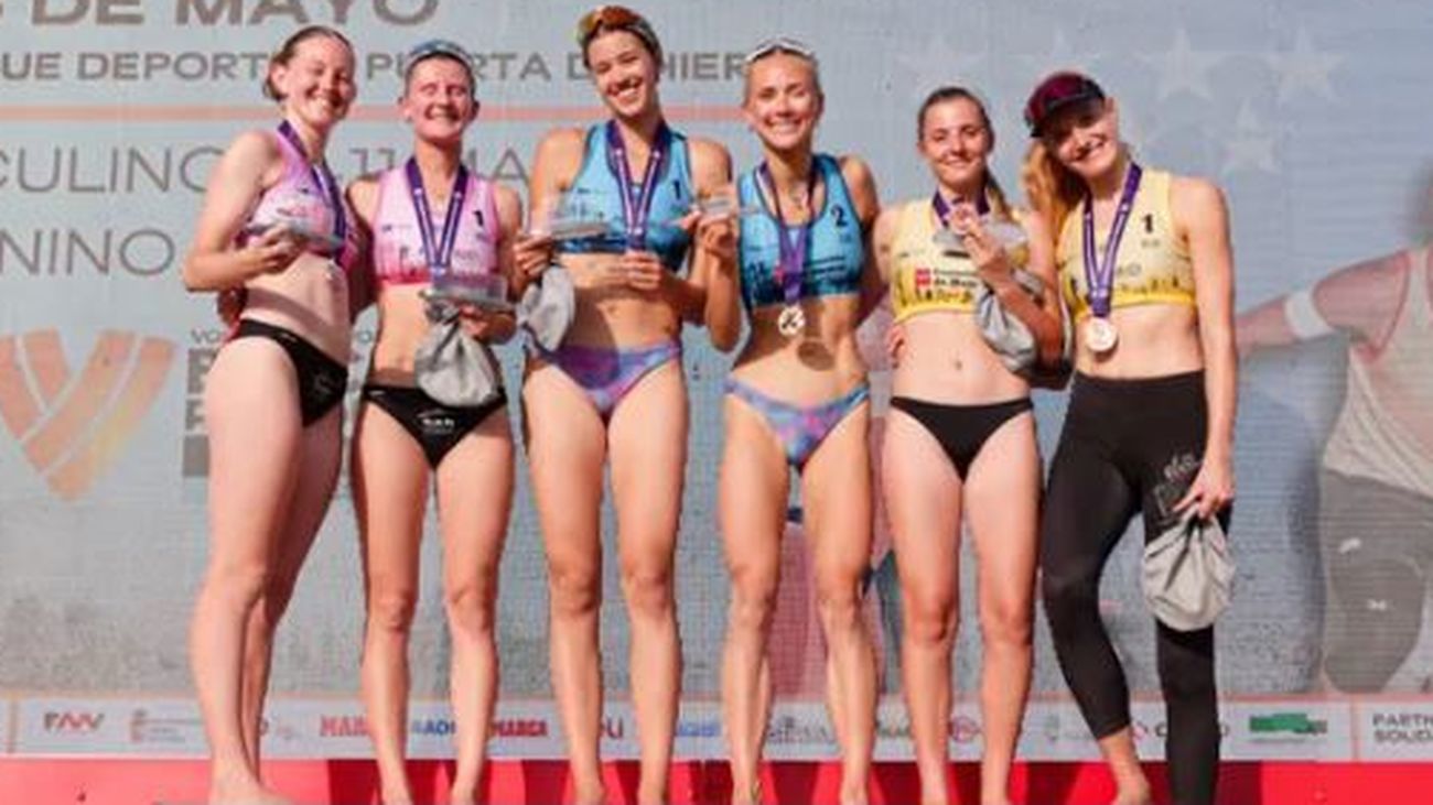 Podio del Beach Pro Tour Futures de Madrid