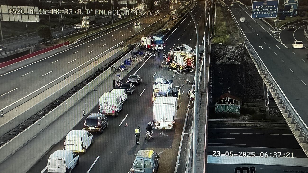 Dos accidentes complican el tráfico en Madrid en la mañana de este viernes