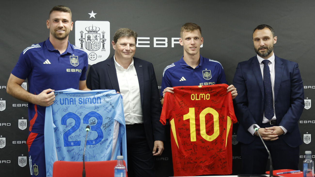 Unai Simón, Olmo y Porro: "Trabajamos día a día para revalidar el título"