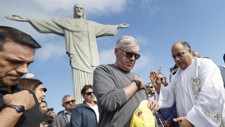 Ancelotti, en el Corcovado / EFE