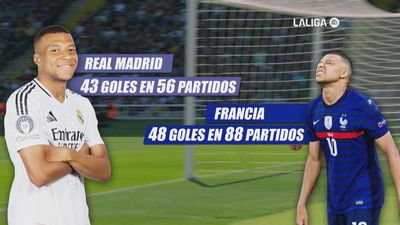 Las dos caras de Mbappé, con Francia golea menos