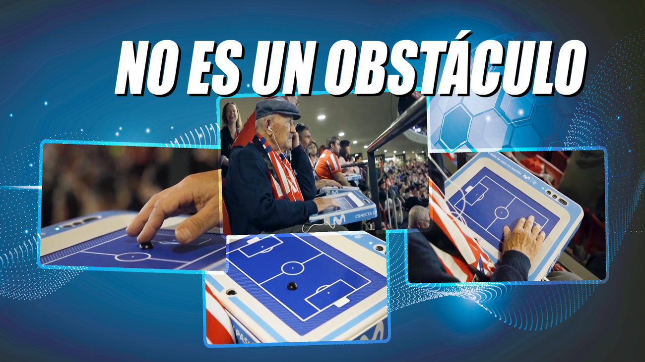 Narración y una tablet para aficionados con discapacidad visual en el Metropolitano