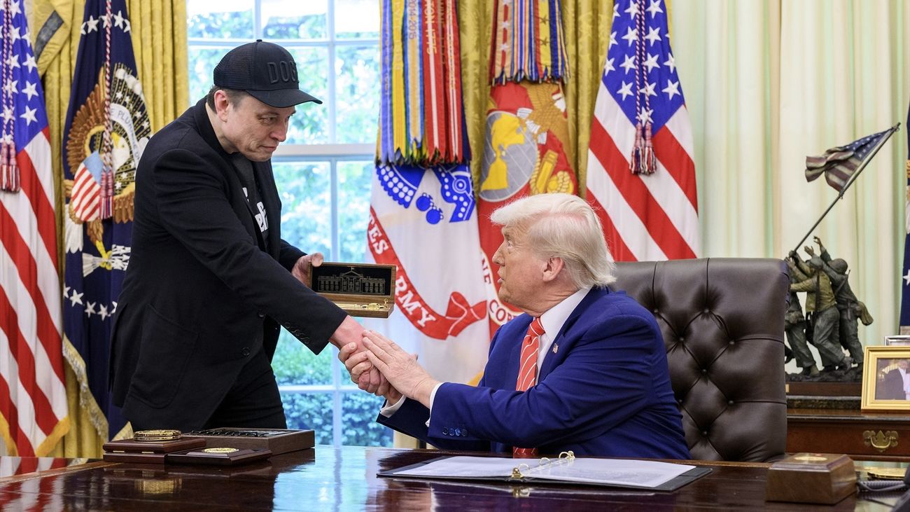 Donald Trump y Elon Musk en el Despacho Oval de la Casa Blanca