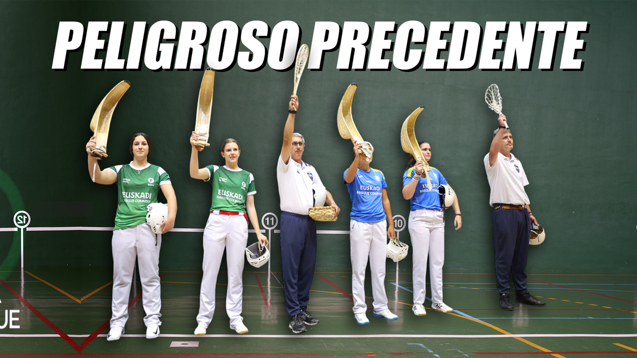 España derrota a Euskadi en un peligroso precedente y absurdo partido femenino cesta punta