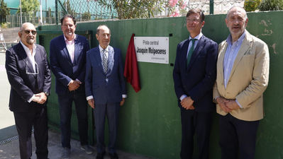 Emotivo homenaje a Joaquín Molpeceres, expresidente de la Federación de Tenis de Madrid