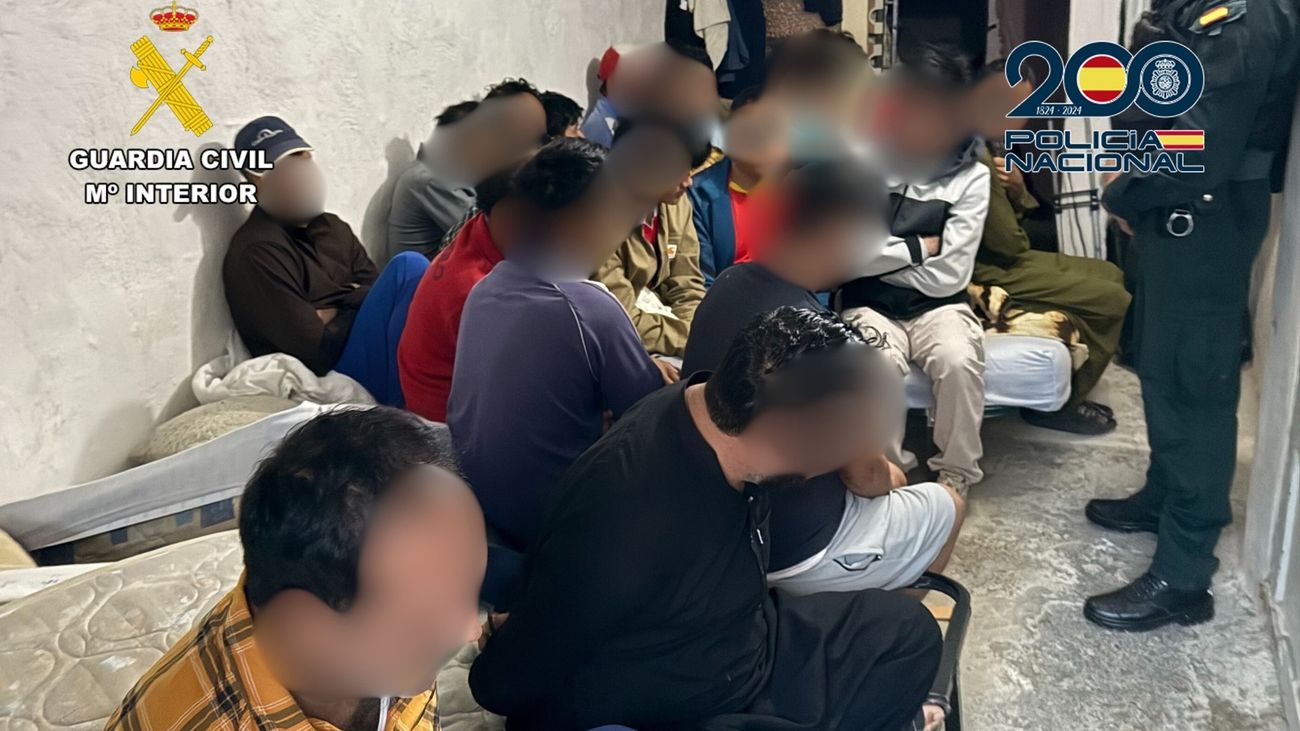 9 detenidos y 45 víctimas liberadas en una operación contra la explotación laboral