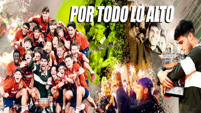 Alcaraz, como en la pista, lo dio todo en la celebración por su segundo Rolanda Garros