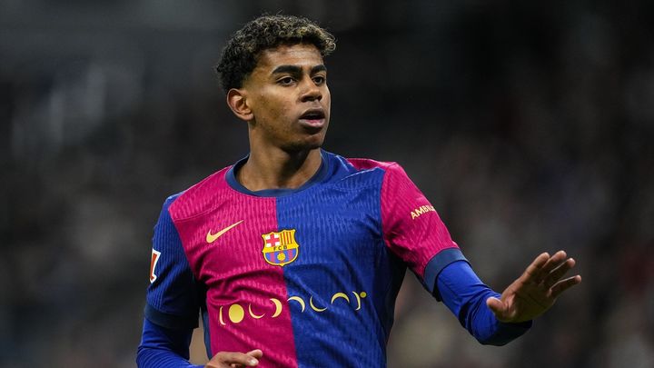 Celebración de Lamine Yamal en el Santiago Bernabéu / Europa Press