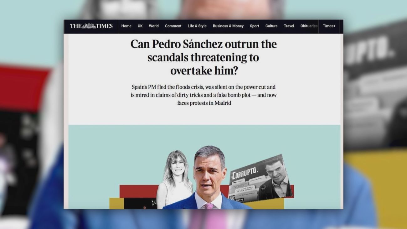 El diario británico 'The Times', demoledor contra Pedro Sánchez