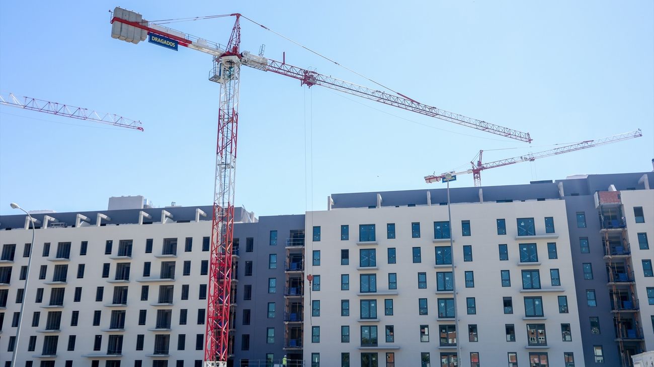 Viviendas en construcción en Madrid
