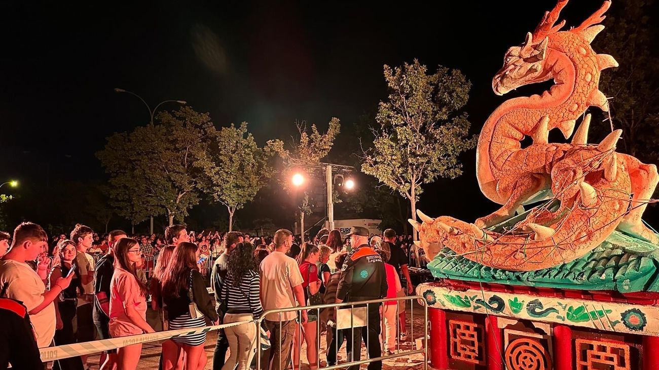 'La gran quema del dragón' vuelve a iluminar las fiestas de San Juan en los barrios de Leganés