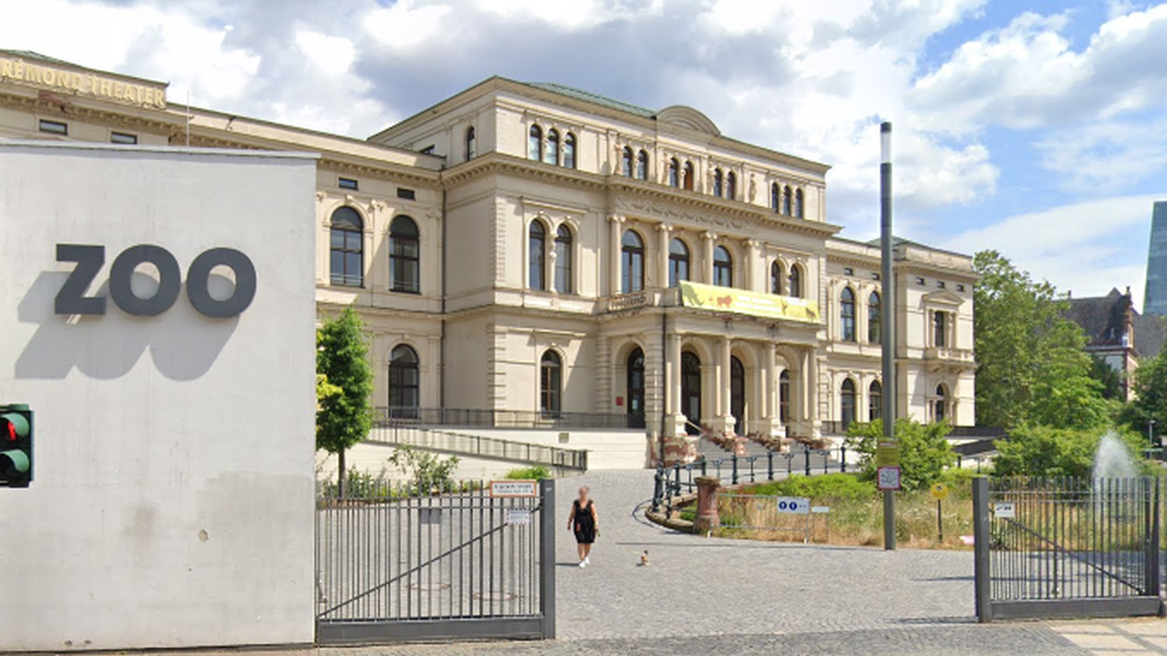 Entrada al zoo de Fráncfort, en Alemania
