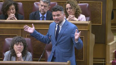 Rufián ve a Sánchez "encapsulado" en La Moncloa: "Jure que esto no es la Gürtel del PSOE"