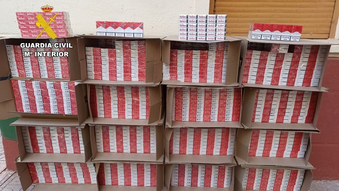 Tabaco incautado durante el operativo de la Guardia Civil de Albacete