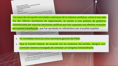 Tres exministros y exaltos cargos del PSOE piden en una carta la dimisión de Sánchez por la "corrupción"