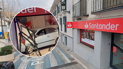 Nuevo alunizaje en Madrid: asaltan la sucursal de un banco en Campo Real empotrando un Seat Ibiza