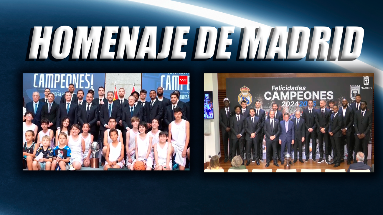 Comunidad y ayuntamiento homenajean al Real Madrid por la conquista de su 38ª Liga