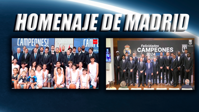 Comunidad y ayuntamiento homenajean al Real Madrid por la conquista de su 38ª Liga