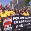 Los trabajadores de Correos vuelven a la calle en Madrid para denunciar su situación precaria