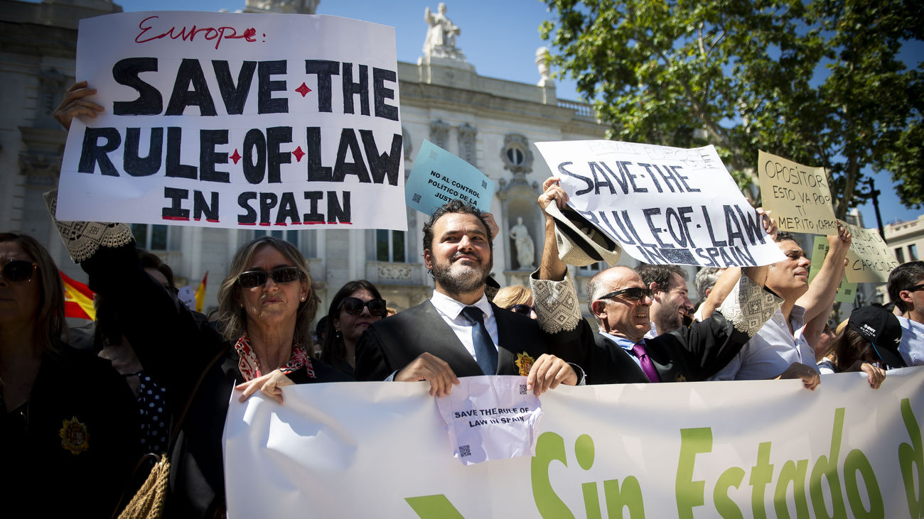 Manifestación de jueces y fiscales contra las reformas del Gobierno