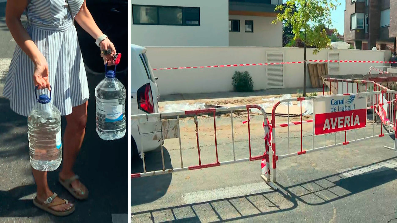 La rotura de una tubería deja sin agua durante toda la mañana a decenas de vecinos de Hortaleza