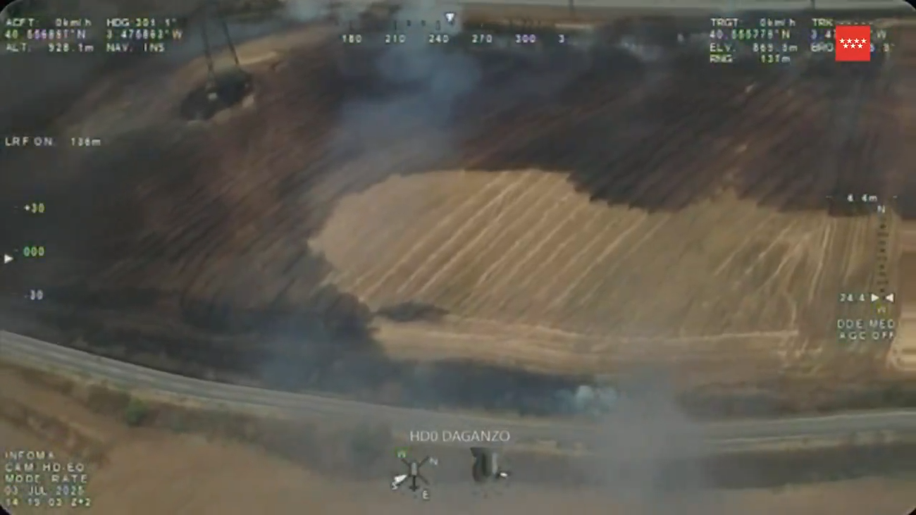 Controlado un incendio en Daganzo de Arriba que movilizó 10 dotaciones de bomberos y brigadistas