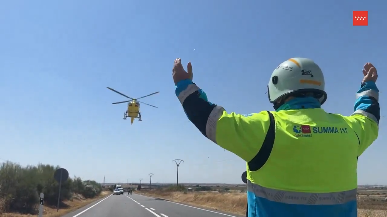 En estado grave un motorista tras accidentarse en Torrejón de Velasco