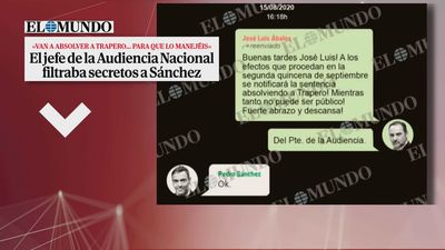 El jefe de la Audiencia Nacional filtró secretos a Sánchez a través de Ábalos