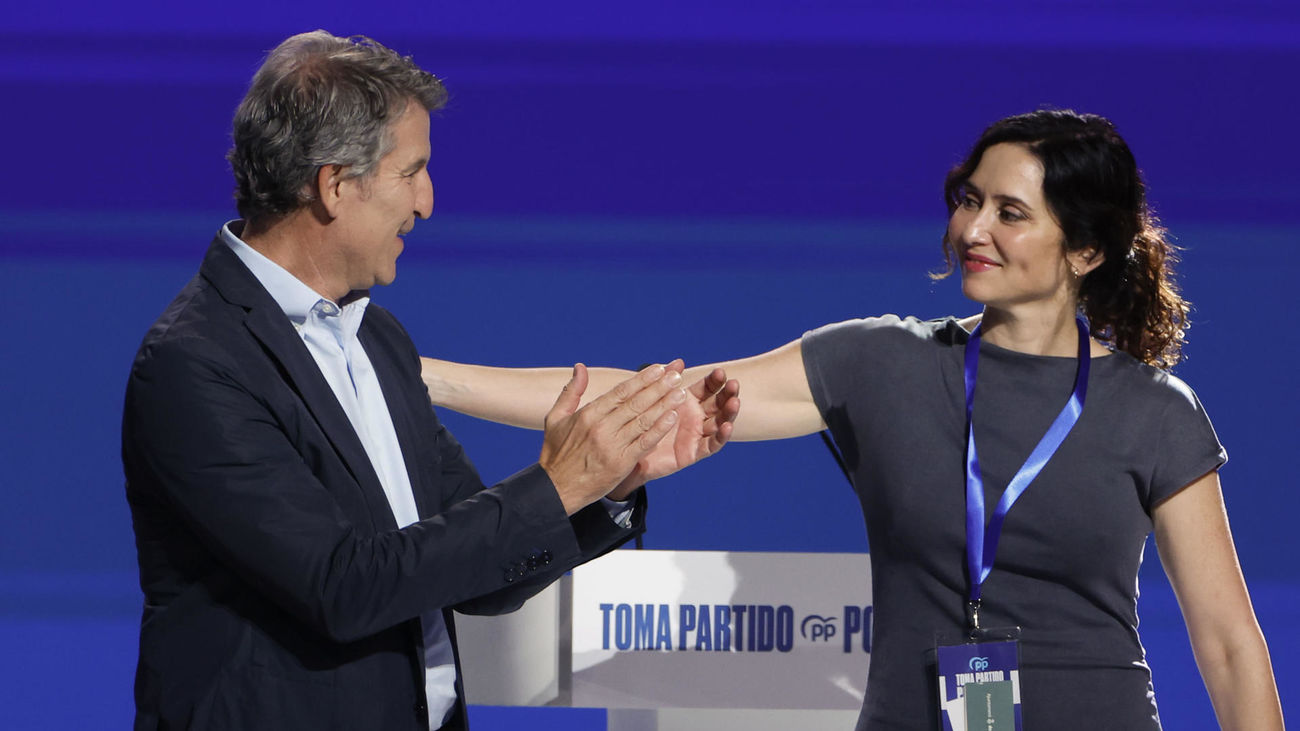 Ayuso a Feijóo: "Tuyo es el partido, vamos a estar en todo momento a tu lado"