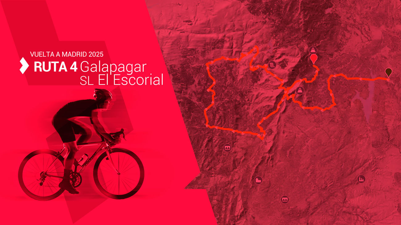 Recorrido etapa 4  de la Vuelta a Madrid: Galapagar - San Lorenzo de El Escorial