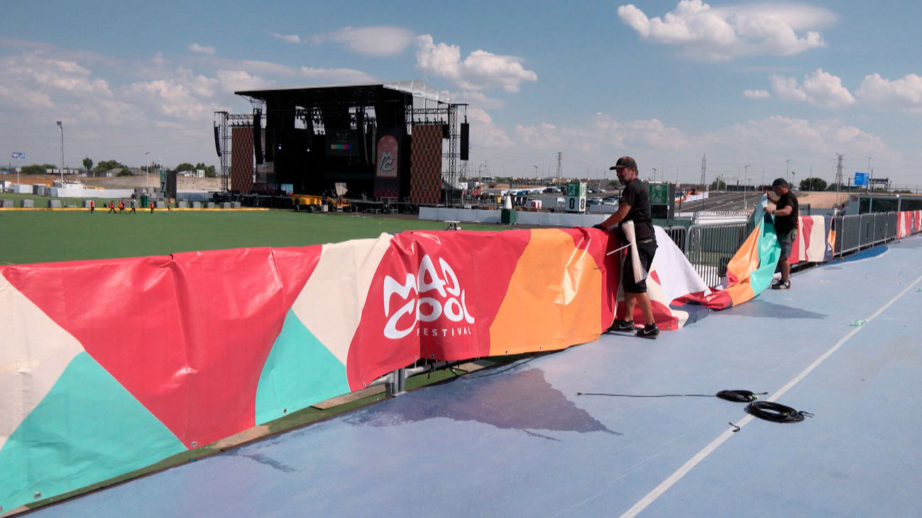 Montaje del recinto del festival Mad Cool 2025