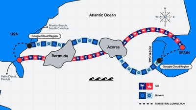 Google conectará España y Estados Unidos con un segundo cable submarino