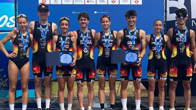 Diablillos de Rivas, primera plata española en un Europeo de triatlón por relevos mixtos