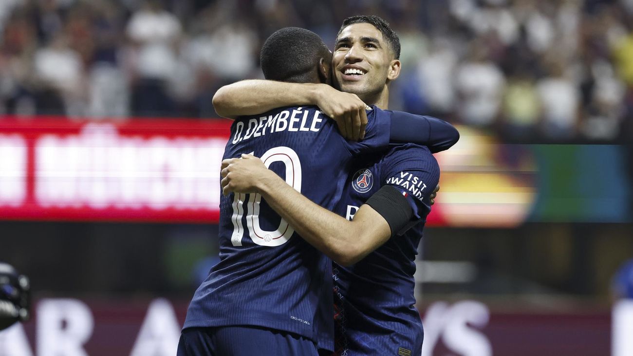 Dembelé y Achraf Hakimi