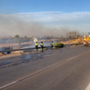 Incendio de pastos en San Blas, a la altura del kilómetro 12 de la M-40