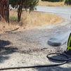 Unos ciclistas evitan un incendio en San Martín de Valdeiglesias tras detectar un neumático ardiendo junto al bosque
