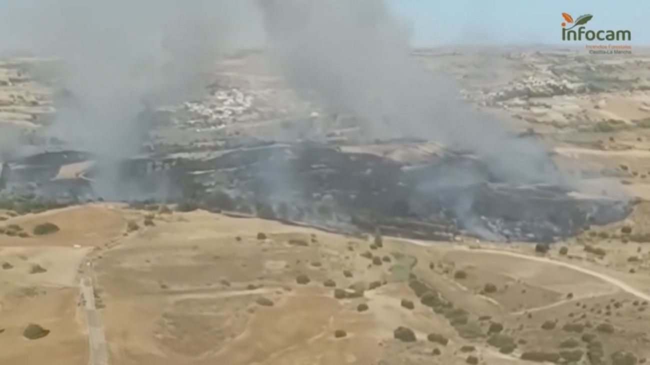 Incendio forestal en La Torre de Esteban Hambrán (Toledo)