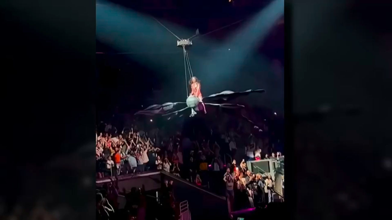 Susto en pleno concierto: Katy Perry sufre un incidente aéreo durante su show en San Francisco