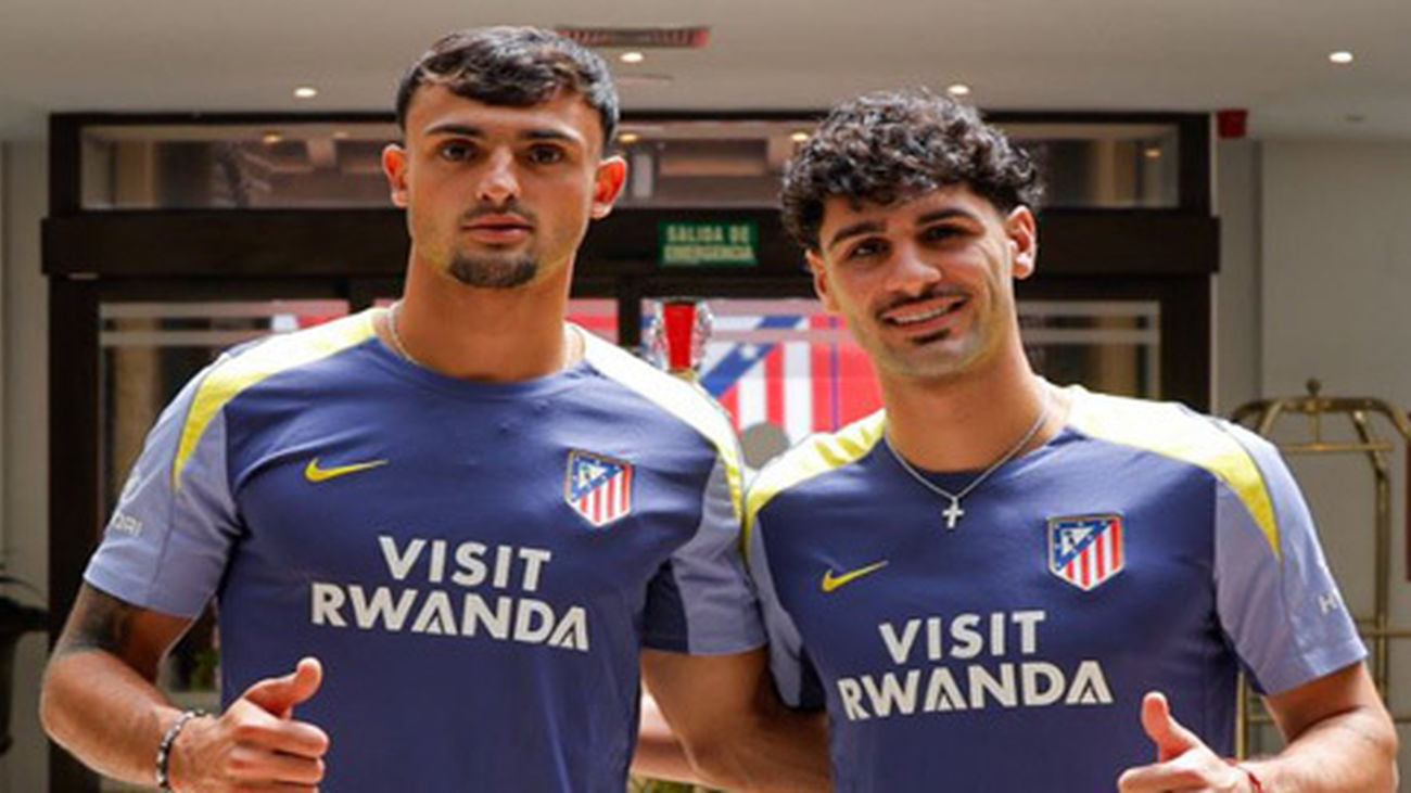 Pubill y Cardoso se incorporan a la concentración del Atlético en Los Ángeles de San Rafael