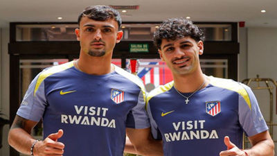 Pubill y Cardoso se incorporan a la concentración del Atlético en Los Ángeles de San Rafael