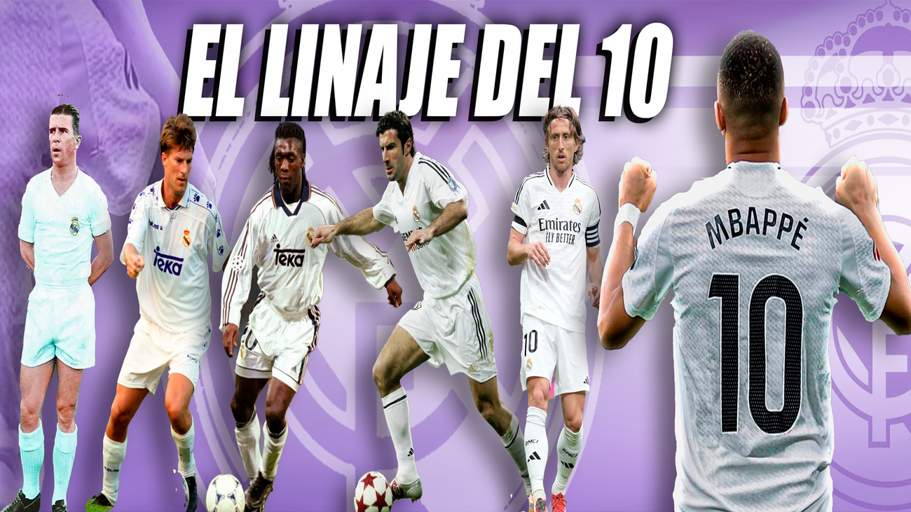 Mbappé y otros míticos '10' del Real Madrid